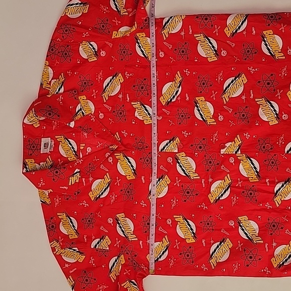 THE BIG BANG THEORY BUTTON DOWN RED BAZINGA SHIRT/ 2XL. - Picture 5 of 9